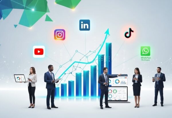 Modern digital marketing visual